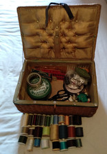 Vintage Wicker Sewing Basket