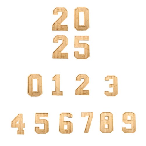 Wooden number serving tray - number,