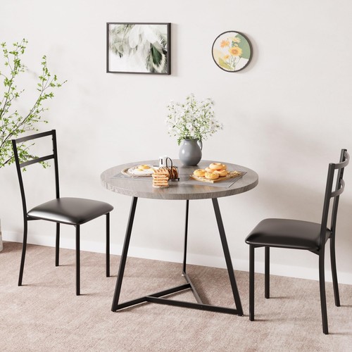 Dining set round wood - wood, top