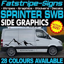 to fit MERCEDES SPRINTER SWB GRAPHICS STICKERS STRIPES RACE CAMPER VAN MOTORHOME