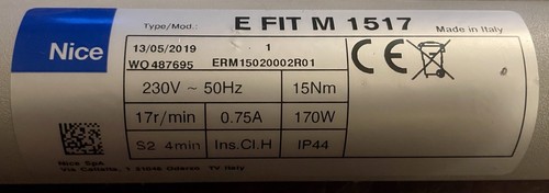 Nice fit m1517 15nm - e, 17rpm