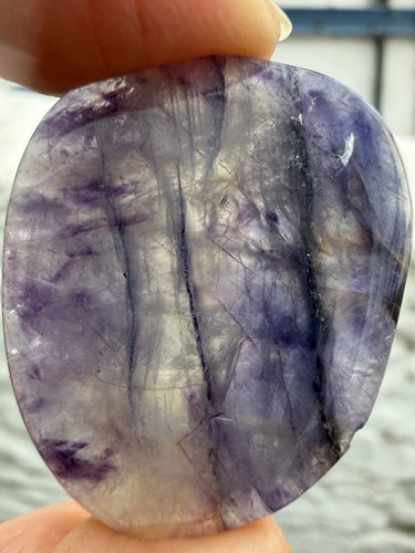 Blue john fluorite crystal - blue,