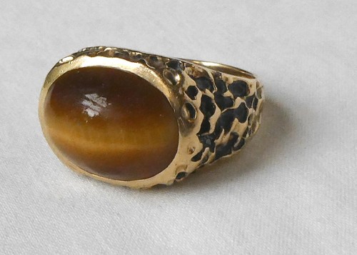 Vintage 10k gold mens tigers - gold,