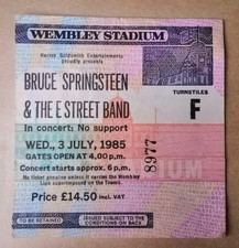 BRUCE SPRINGSTEEN WEMBLEY STADIUM TICKET JULY 3 1985 - Born in the USA tour in