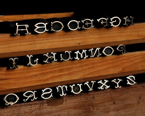 25x brass alphabet - , stamps