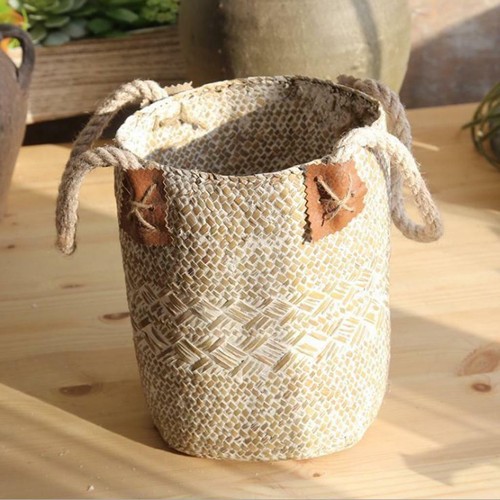 Seagrass wicker basket - basket, beach