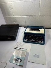 Underwood 315 Vintage Typewriter, Blue 1970's Portable Typewriter