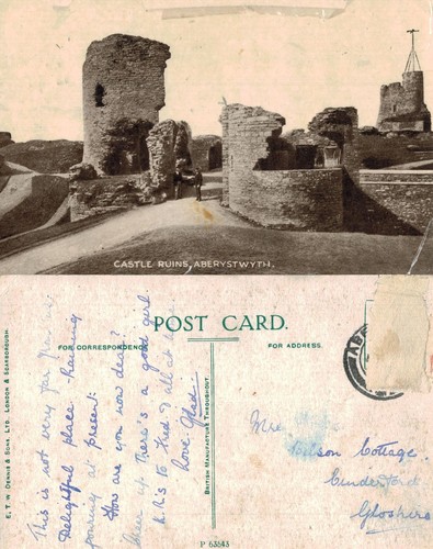 Vintage postcard castle - -,