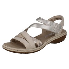 Ladies Rieker Cross Over Strappy Leather Sandals - 65965