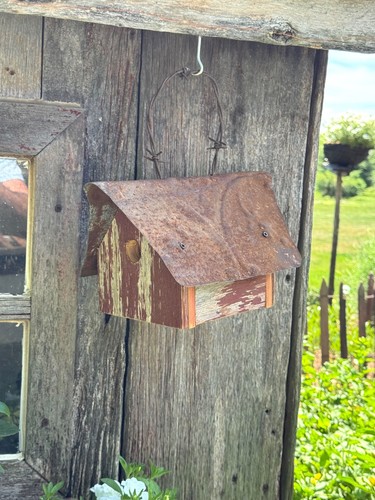 Amish handcrafted rustic bird - amish,