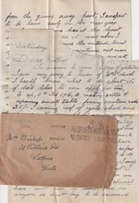 WW1 4 Squadron RNAS 1917 Cover - Letter to Watford