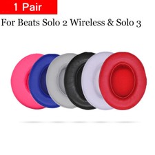 2x Replacement Ear Pads Soft Cushion Cover for Beats Solo 2 3 Wireless Headset