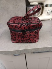 Toilet Or Makeup  Or Tablet Case In Burgandy Used .