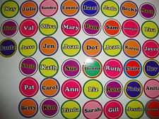  12  BOWLS STICKERS 1"  GIRLS