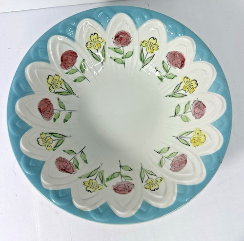 Vtg serving bowl roses - vtg,
