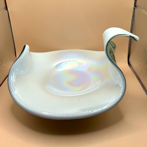 Hand blown white green - hand,
