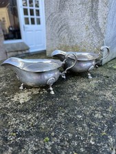 PAIR Good Silver Plated Sauce