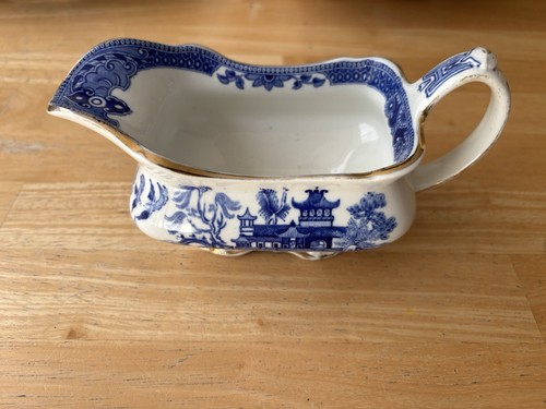 Burleigh ware gravy boat blue - gravy,