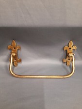 BRASS DARK PATINA TOWEL RAIL, 3 AVAILABLE, GOTHIC FINIALS,  ANTIQUE TOWEL RAIL