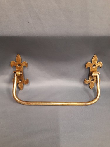 Brass dark patina towel rail - patina,