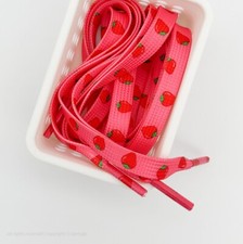 Coloured Flat Shoe Laces for Trainers |  Kids & Adults | 120mm Long, 8mm Wide