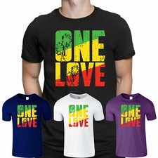 New One Love Rasta Reggae Jamaican Pride Africa Mens Womens Music Lover Tee Xmas