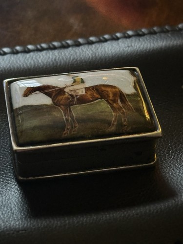 Vintage solid silver - silver, enamel