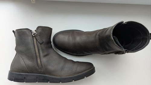 Women ecco boots khaki leather - women,