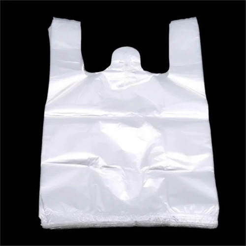 100 white plastic shopping - 100,