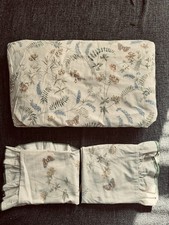 DORMA ~vintage King size Duvet Cover Set Flower Meadow Cream Floral Cottage Core