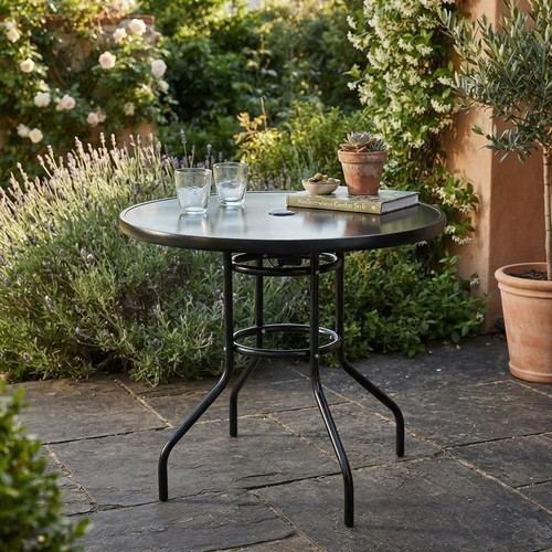 Tempered glass round patio - tempered,