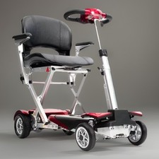 Red DRIVE AUTOFOLD ELITE remote Folding Mobility Scooter With Full Suspension