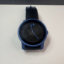 MOVADO Bold Blue Aluminum Case Black Silicone Unisex Watch