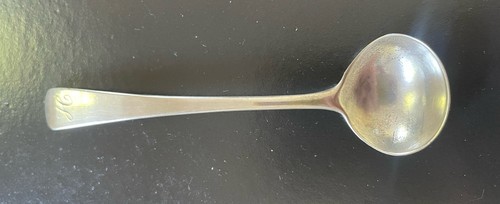 Georgian silver salt spoon - salt,
