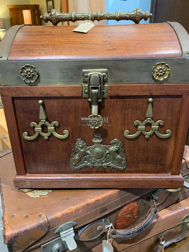 Vintage mahogany and brass