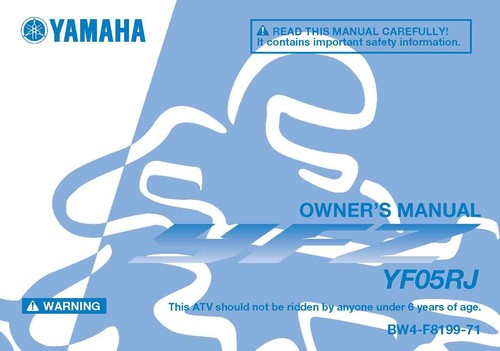 Yamaha owners manual book 2018 - manual,