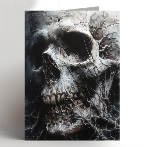 Skull birthday card - skull, halloween