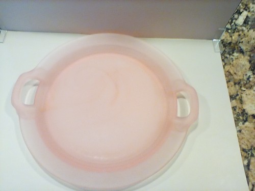 Pink peach frosted glass - /,