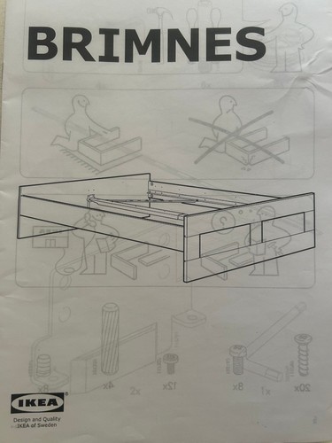 Ikea brimnes king size bed - ikea,