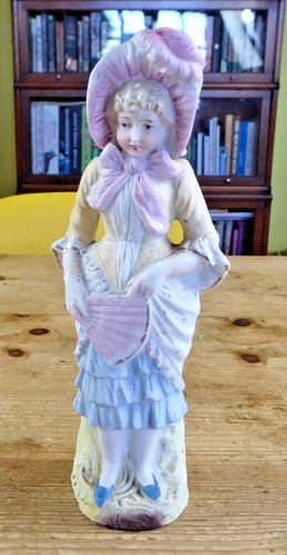 Vintage bisque figurine - 9",