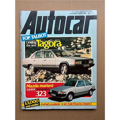 Talbot tagora autocar magazine - tagora,