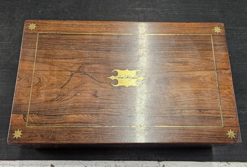 Victorian mahogany writing - mahogany,