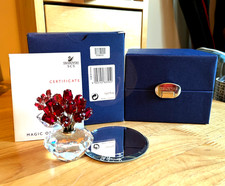 Swarovski Vase of Rad Roses (15th Anniversay) 283394 Mint Rare Boxed Retired