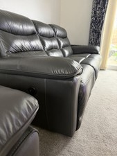 3+1 Grey Black Leather Power