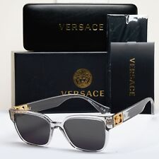 Versace Sunglasses Grey Gold Medusa Diamante Square MOD VE 3329-B 5305 54mm