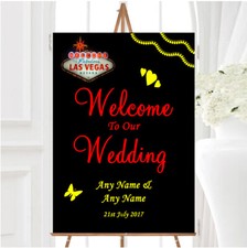 Las Vegas Sign Fabulous Personalised Any Wording Welcome To Our Wedding Sign
