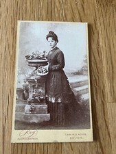 victorian cdv photograph . young lady nice look . bolton