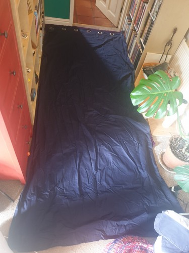 Curtains cotton 100 navy blue - 100%,
