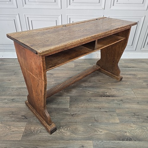 Antique school desk solid wood - school,