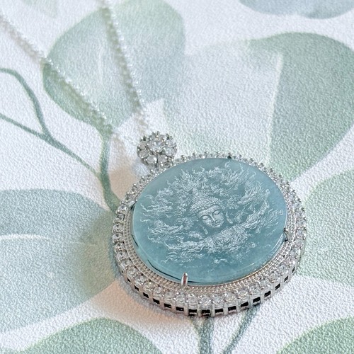Green jade sterling silver - jade, &